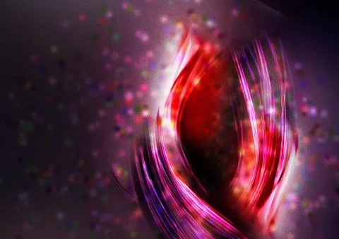 Abstract Red and Pink Light Swirl With Motion Blur and Colorful Bokeh Backg.. 스톡 일러스트