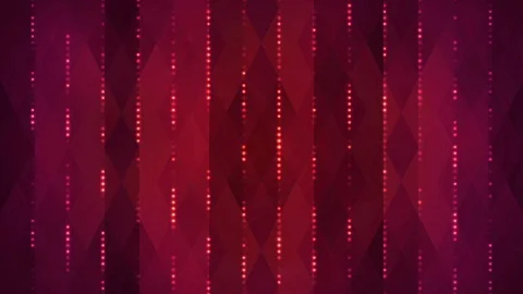 Abstract Red and Pink Looping Background with Argyle Pattern and Particles Stock Footage