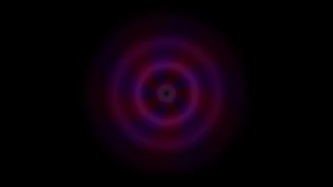 Abstract red and purple concentric circle waves pulsing on dark background .. Vídeo Stock 344021871
