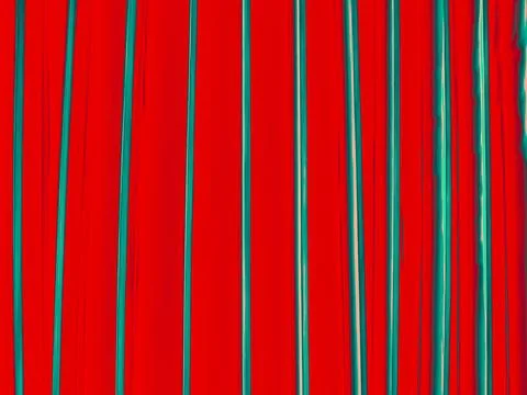 Abstract Red and Teal Vertical Stripe Pattern in Bold Color-Inverted Design Stock Photos