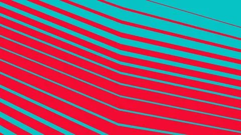 Abstract red and turquoise diagonal striped pattern 스톡 일러스트
