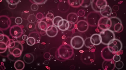 Abstract Red and White Floating Rings Motion Background Vidéo 347658967