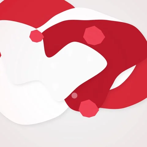 Abstract Red and White Flowing Shapes Geometric Background Pattern Stock Footage 344776605