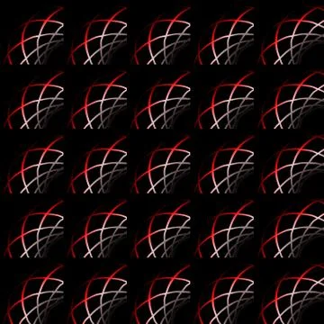 Abstract red and white grid patterns with 3d illusion effect Stock Illustration