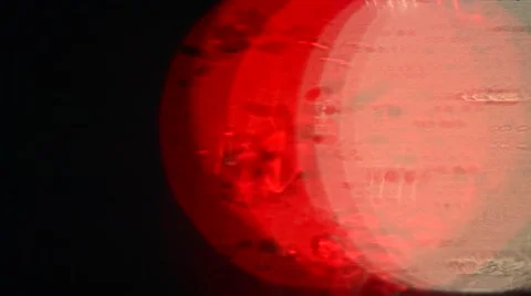 Abstract red and white light circles Stock Footage