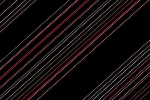 Abstract red and white lines on black background Stock Illustration