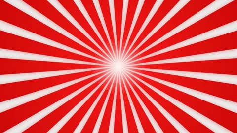 Abstract Red and White Sunburst Background Animation with Rotating Rays and Stock Footage 336617607
