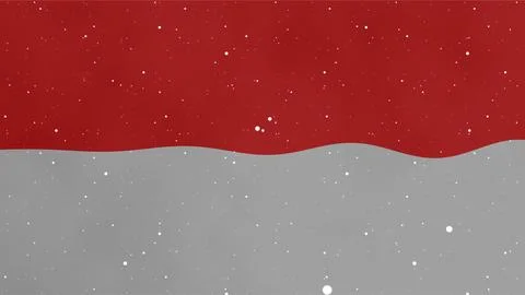Abstract red and white wave background with sparkling particles for Indones.. Stock Illustration