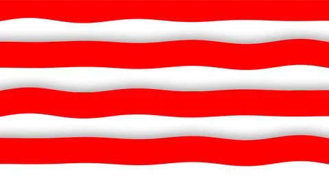 Abstract red and white wavy lines background representing the Indonesian fl.. Stock Illustration