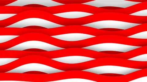 Abstract red and white wavy pattern background for Indonesian independence .. Stock Illustration