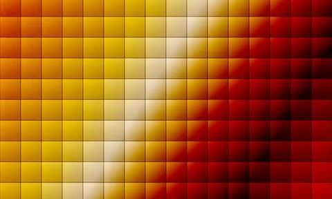 Abstract red and yellow gradient square pattern background. futuristic graphic. Stock Illustration
