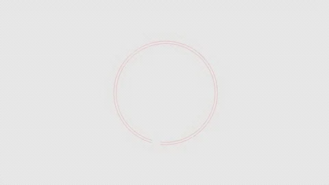 Abstract red and yellow rings rotate on a transparent background Видео 344098946