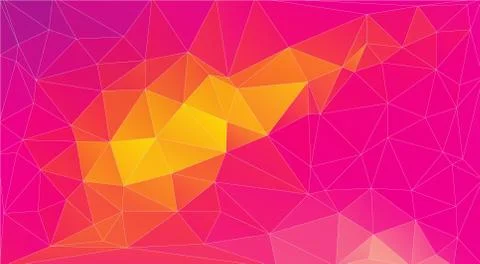 Abstract red and yellow Triangle Background, Vector EPS 10 Stock Illustration