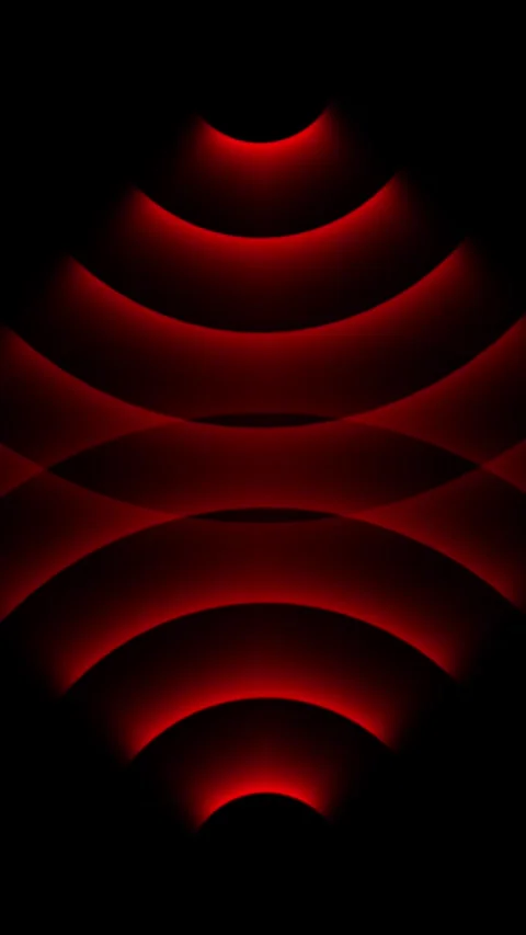 Abstract red arcs with soft glow on black background. Red arcs curves glowi.. Stock Footage 344844055