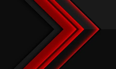 Abstract red arrow direction geometric futuristic on grey design modern tech Stock Illustration