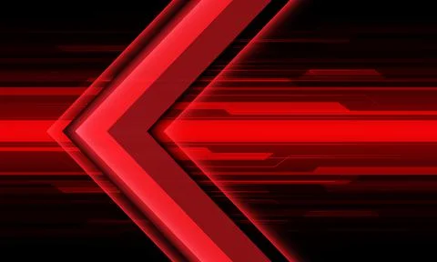 Abstract red arrow light cyber circuit direction geometric design modern futu Stock Illustration