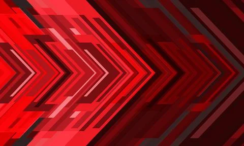 Abstract red arrow light geometric direction design modern futuristic technol Stock Illustration