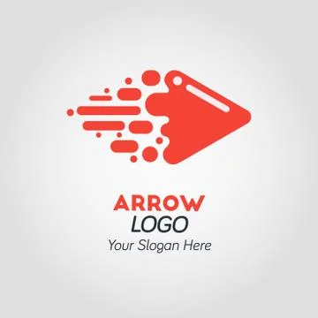 Abstract Red Arrow Logo Template Illustration