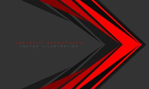 Abstract red arrow speed direction on grey design modern futuristic backgroun Stock Illustration