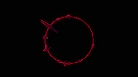 Abstract red audio ring equalizer. Stock Footage 165837811