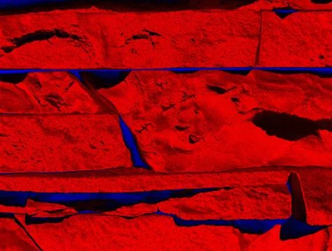 Abstract red background, 3D illustration, with black and blue accents. Ilustración de archivo