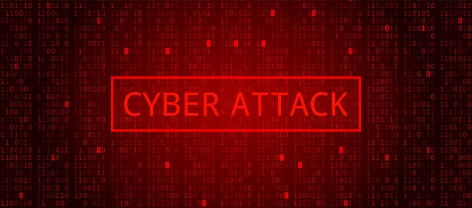 Abstract Red Background with Binary Code Numbers. Data Breach, Malware, Cyb.. Illustrazione stock