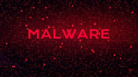 Abstract Red Background with Binary Code Numbers. Malware Concept Illustrazione stock