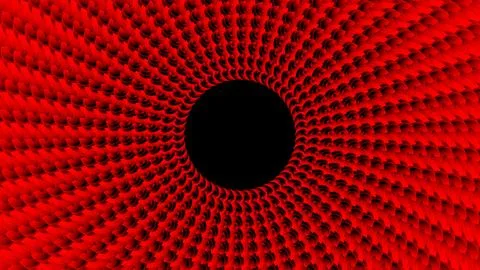 Abstract red background with black hole very useful for social media business Illustrazione stock