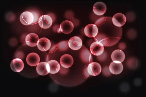 Abstract red background. Blurred red bokeh effect on dark background Stock Illustration