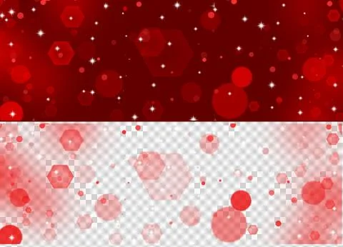 Abstract red background with bokeh and stars. Stock Photos
