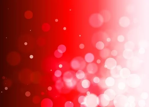 Abstract red background with bokeh effect, gradient, circles Ilustración de archivo