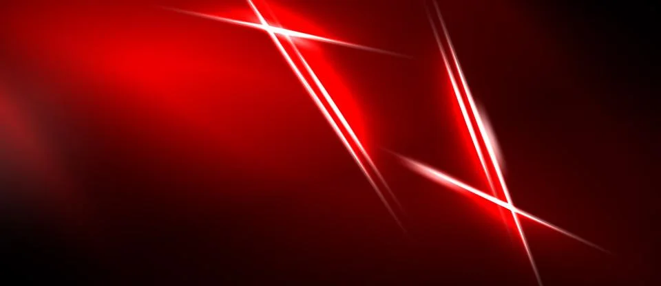 Abstract red background. Bright lines intersect, creating dynamic visual ef.. Stock Illustration