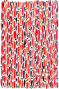 Abstract red background. Brush strokes watercolor, paint spots. Children sket Stock Illustration