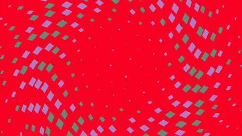 Abstract red background with colorful geometric wave pattern Illustrazione stock
