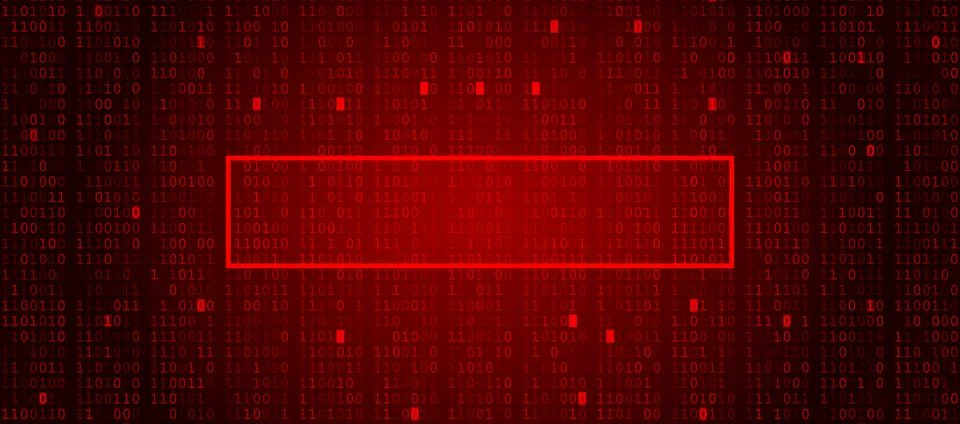 Abstract Red Background with Copy Space Shape for Custom Alert Text. Data B.. Illustrazione stock