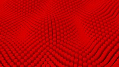 Abstract red background with cylinders. Ceramic round tiles. Geometry pattern Illustrazione stock