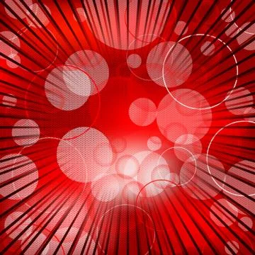 Abstract red background design with bursting rays Stock Illustration