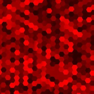 Abstract red background design - hexagons pattern Stock Illustration