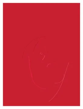 Abstract red background with dynamic fluid lines and spirals. Stock Illustration
