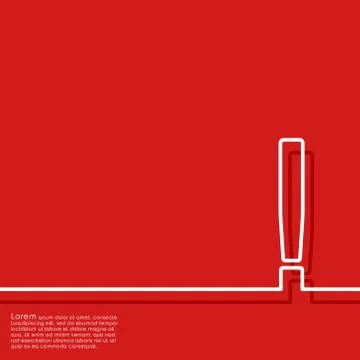 Abstract red background with exclamation mark. Vector illustration Stock Illustration