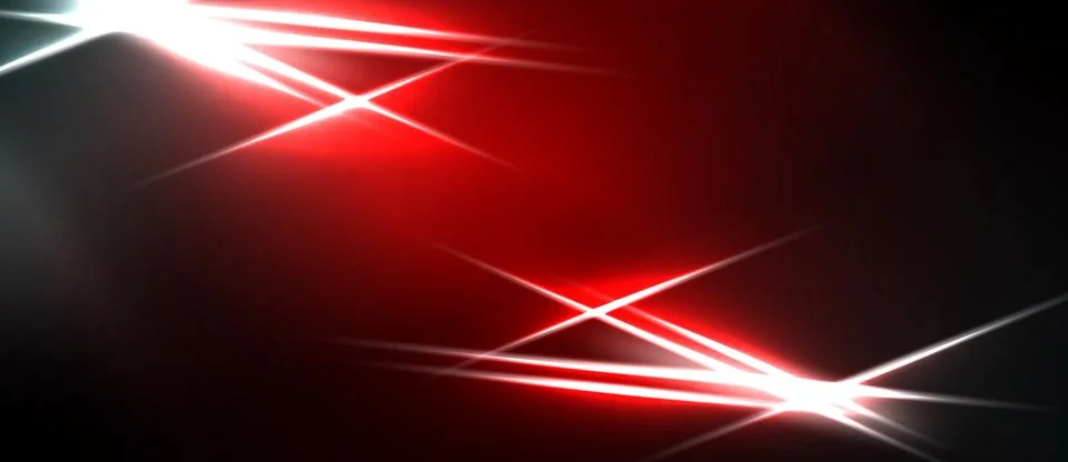 Abstract red background features bright white light streaks, creating dynamic Stock Illustration