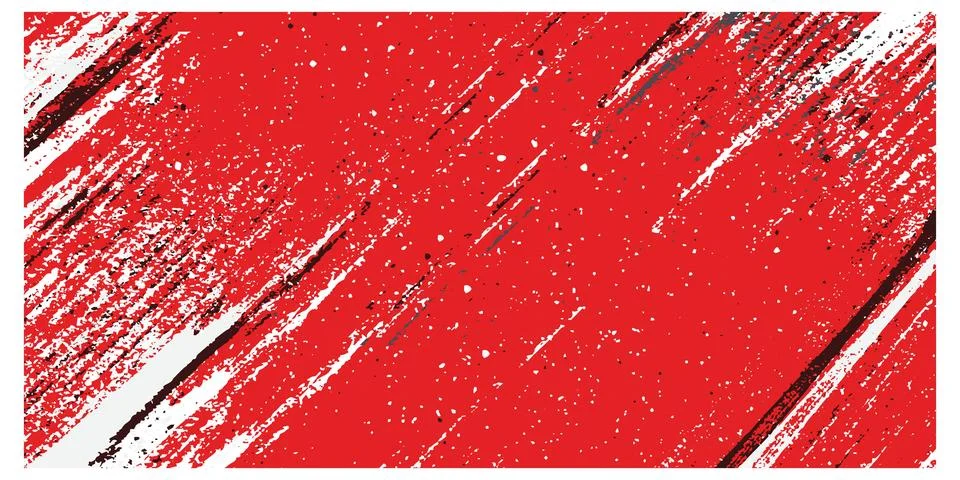 Abstract red background featuring dynamic brush strokes and artistic paint splas Stock Illustration