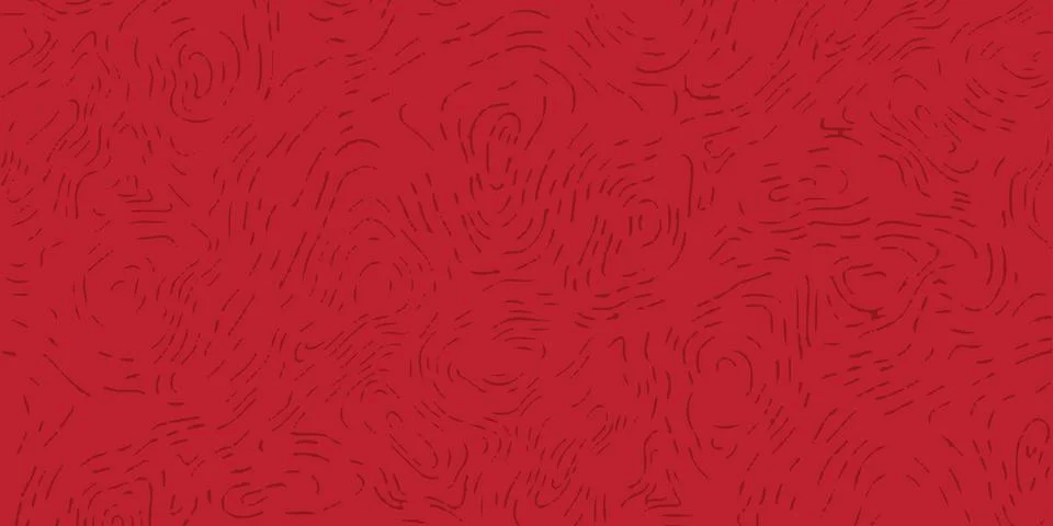 Abstract red background featuring organic handwritten swirl patterns and Stock Illustration