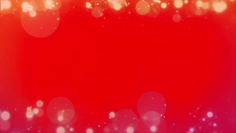 Abstract red background with floating golden particles and glowing circular Stock Footage 340881056