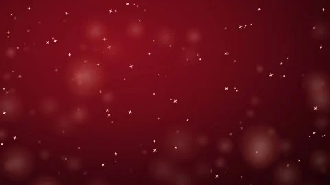 Abstract Red Background with Floating Golden Particles and Soft Bokeh Light Stock Footage 345427950