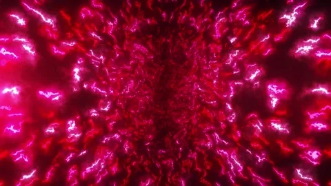 Abstract red background of glowing energy waves and background of magical Stock Footage 305774468