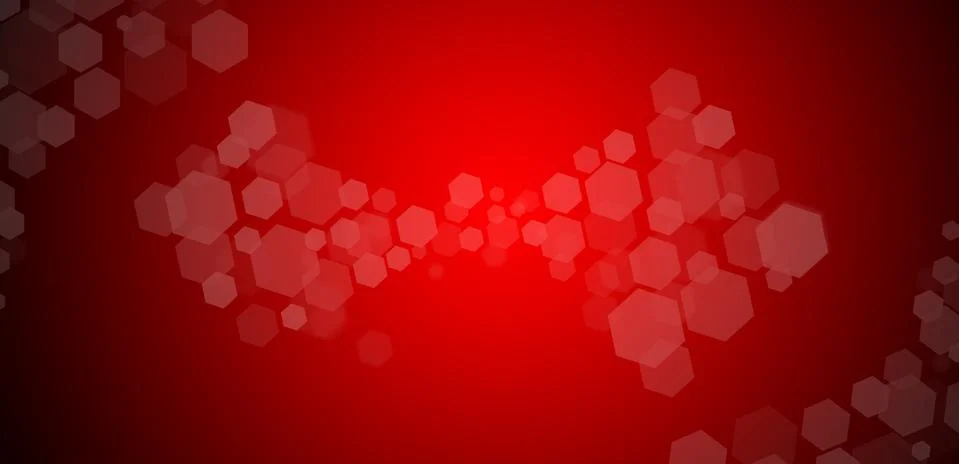 Abstract red background with gradient and hexagons Stock Illustration