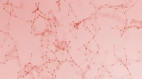 Abstract red background with lines and dots Stock Footage 66682498