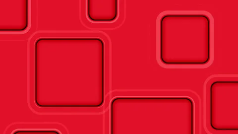 Abstract Red Background Loop - 3D rounded cubes emitting 2D outlines Stock Footage 278552541