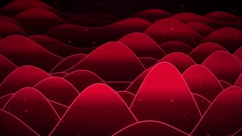 Abstract red background loop seamless animation waves flow motion graphics .. Stock Footage 347810413